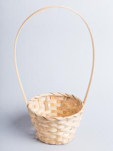 Корзина плетеная (бамбук),D20 Н9 НН34 см,цвет натуральный